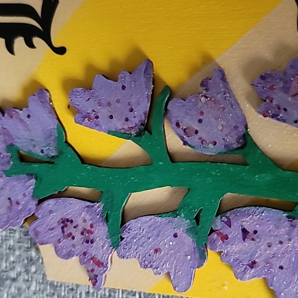 Yellow and Purple 'Bless Your Heart' Decorative Sign - Picture 3 of 4